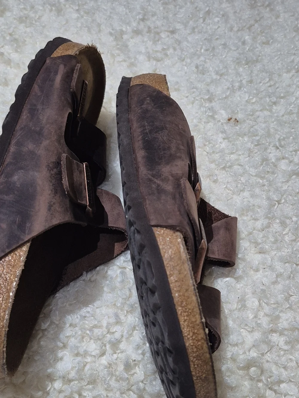 Birkenstock Brown Arizona Two-Strap Leather Sandals